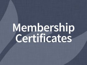 Membership Certificates / Certificados de Miembro